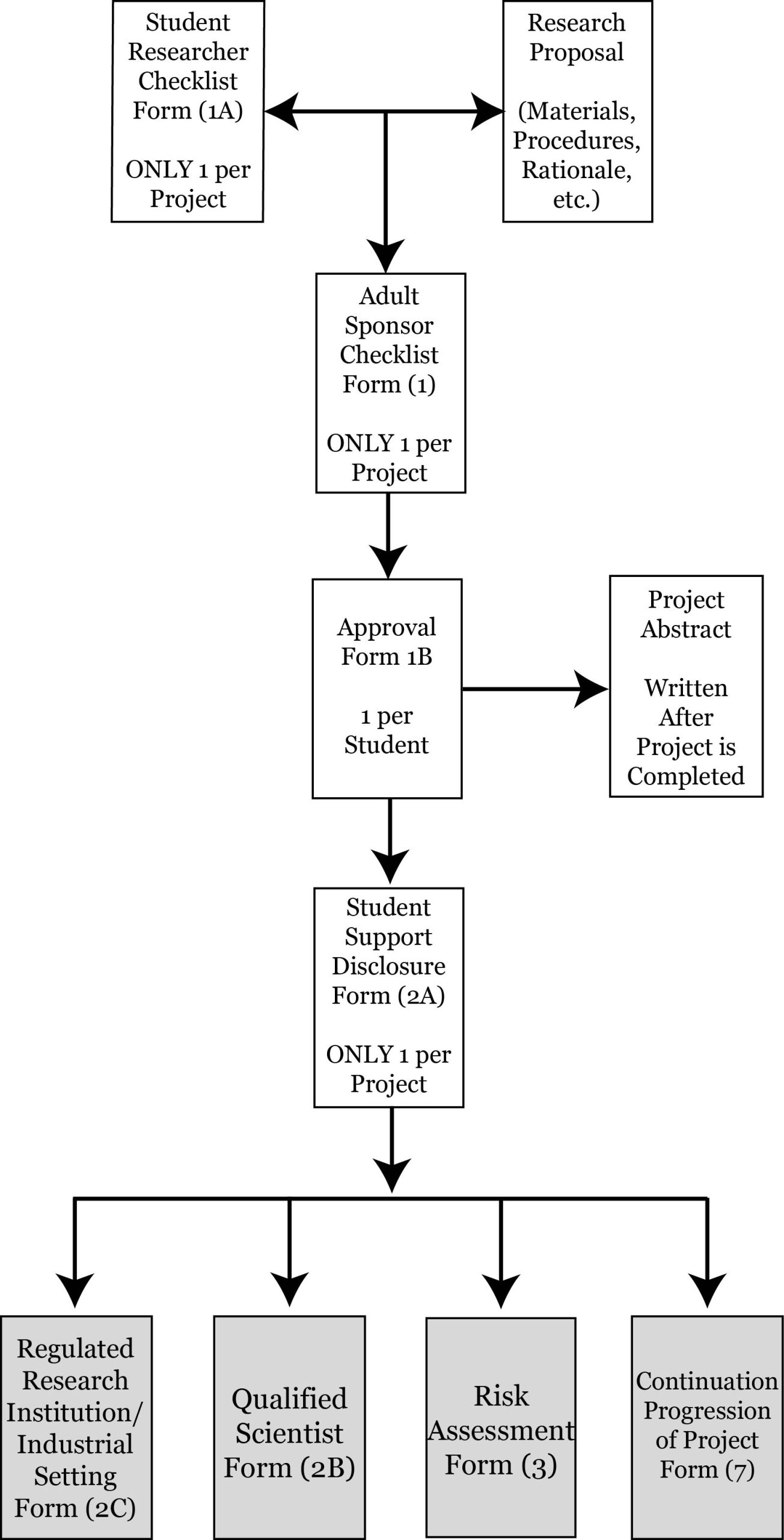 All High School forms flow chart